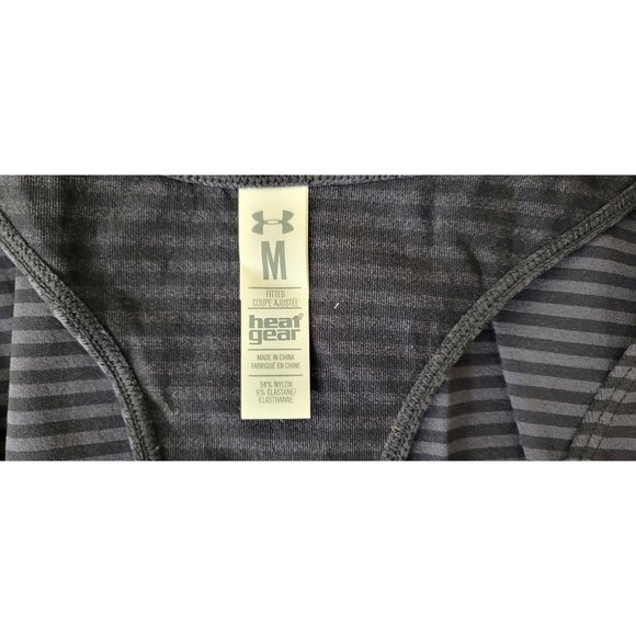 Heat Gear Black and Gray Strip Racer Back Tank Top - Picture 3 of 3